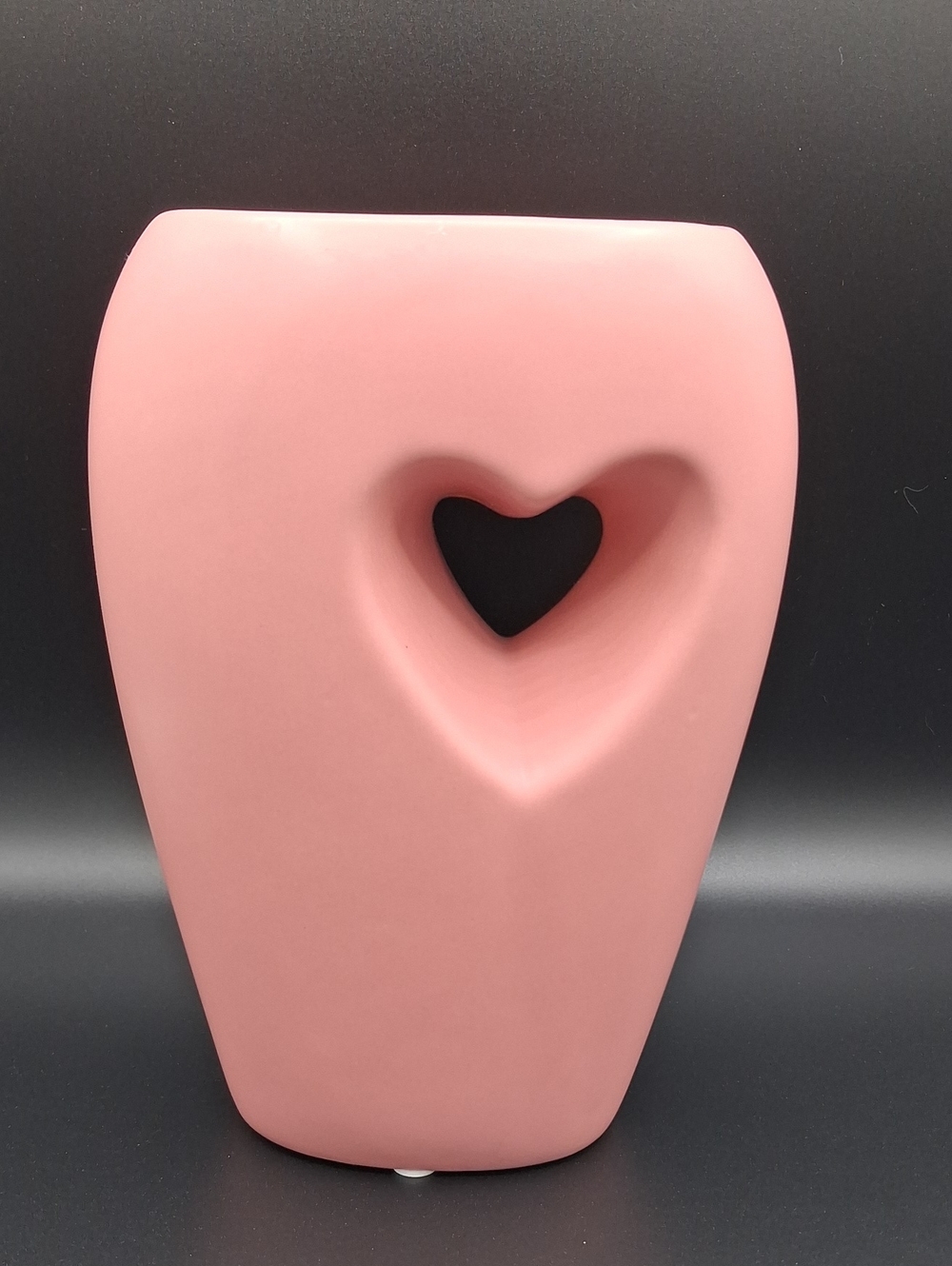 Vintage Heart Cutout Ceramic Vase